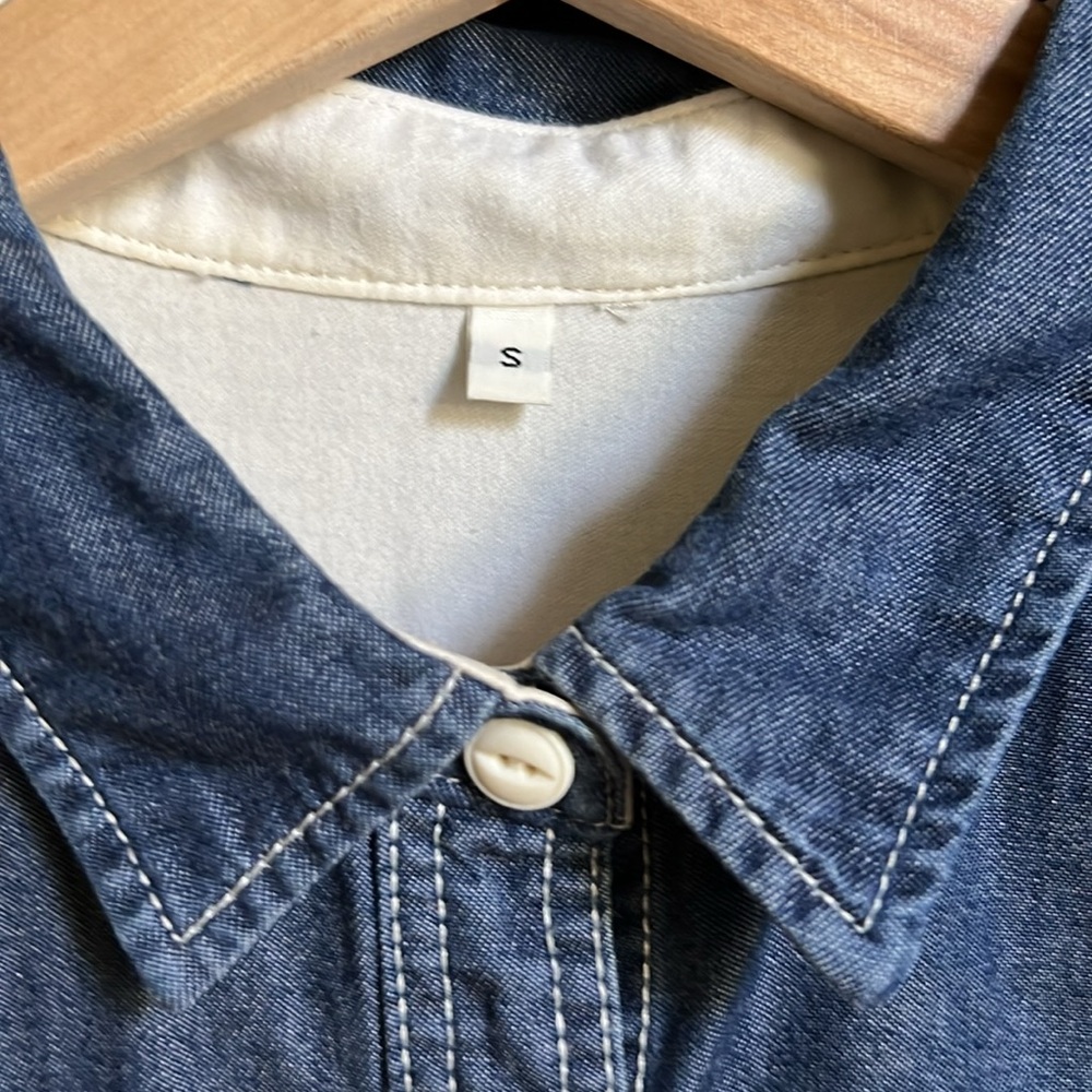 Muji Chambray Shirtdress - Picture 7 of 9
